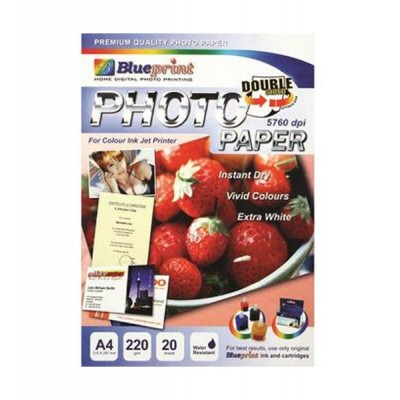 BLUEPRINT Double Sided Photo Paper Size A4 220gsm BP-DSGA4220 Isi 20 Lembar